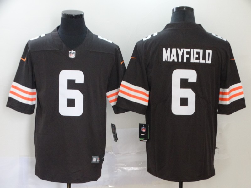 Cleveland Browns Mayfield Men brown Limited Jersey #6 NFL Football Road Vapor Untouchable